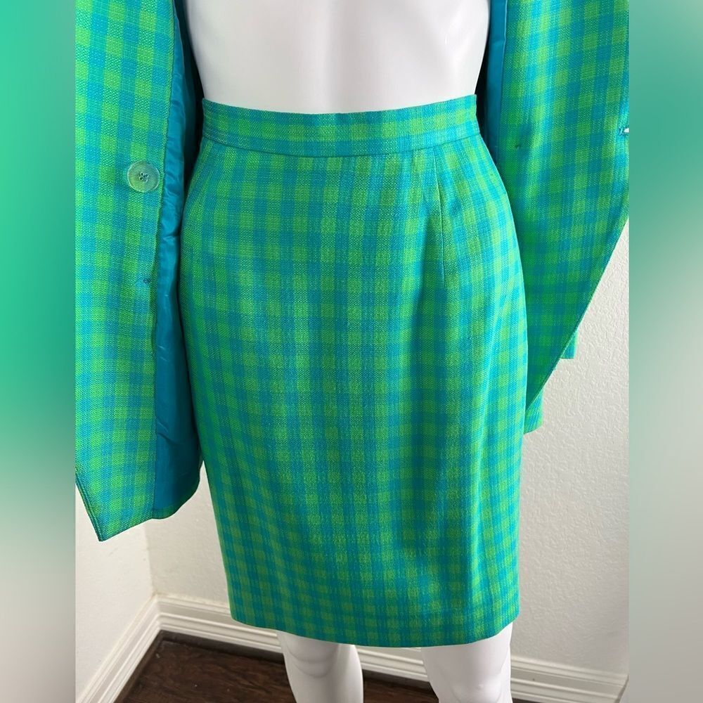 Christian Dior 1990’s Deadstock Gingham Skirt Suit - Picture 7 of 17